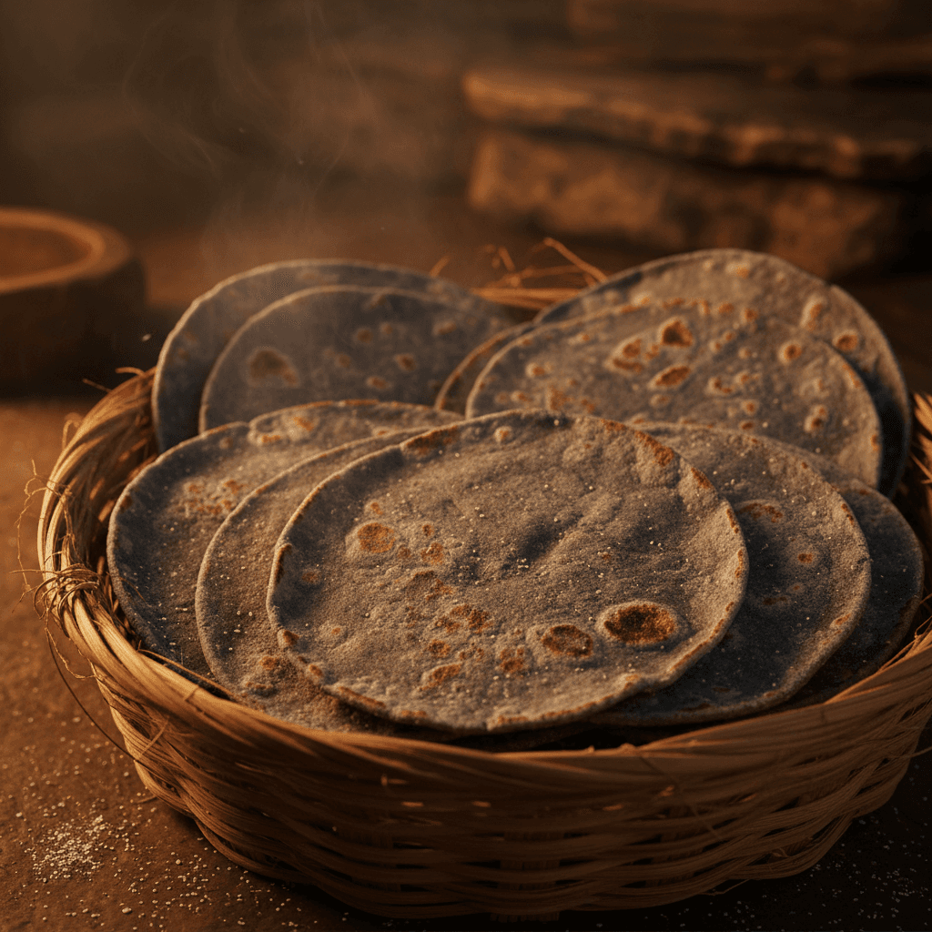 Tortillas de maíz azul hechas a mano